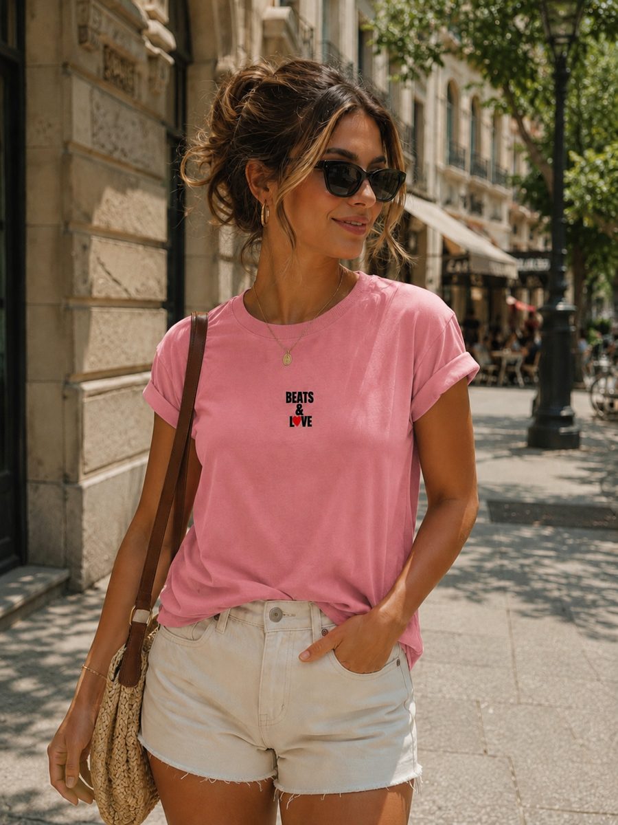 BEATS & LOVE Shirt Soft Pink